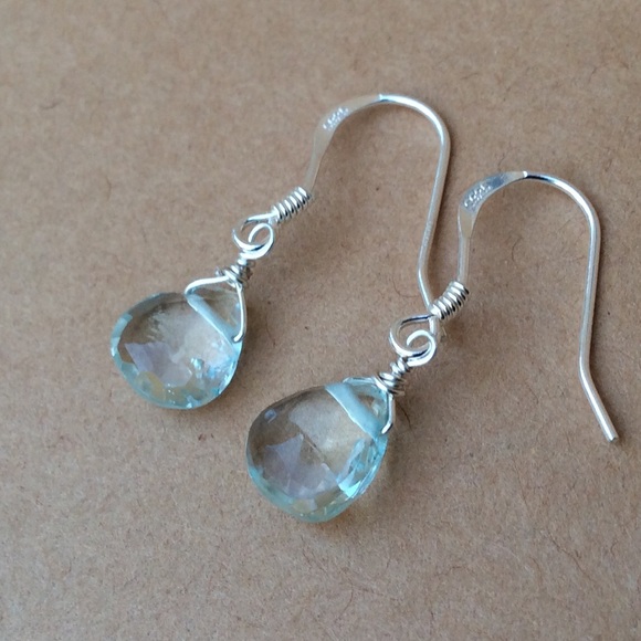 Sterling Silver Sundance Charm Aquamarine Earrings - Picture 4 of 7